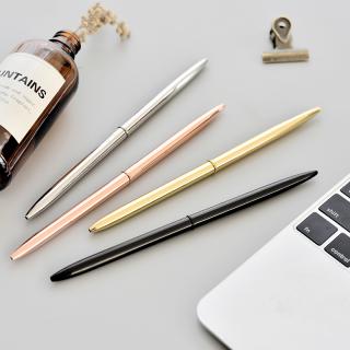 0.7mm Metal Luxury Gold Sivler Ballpoint Pens for Writing School Offic_1